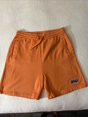 Valentino Orange Men's Cotton Drawstring Shorts